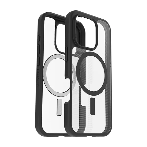 כיסוי שקוף/שחור React לאייפון 16 פרו מקס להגנה מיטבית OtterBox