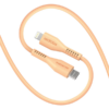 כבל USB-C ל-Lightning כתום אפרסק בהספק 60W באורך 1.3 מטר MICRODIA