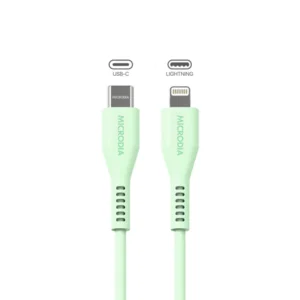 כבל USB-C ל-Lightning ירוק מנטה בהספק 60W באורך 1.3 מטר MICRODIA
