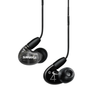 אוזניות היברידיות AONIC 4 שחורות עם טכנולוגיית בידוד רעשים Shure