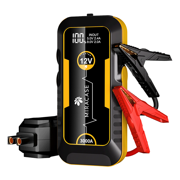 בוסטר התנעה לרכב 20,000mAh עם מטען נייד ופנס תאורה עם צג דיגיטלי | Miracase MJS20000