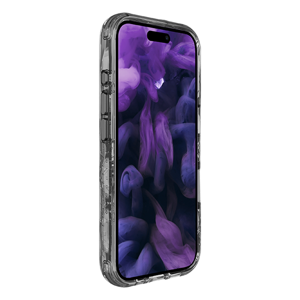 כיסוי Laut Crystal Matter X שקוף שחור לאייפון 16 תומך MagSafe