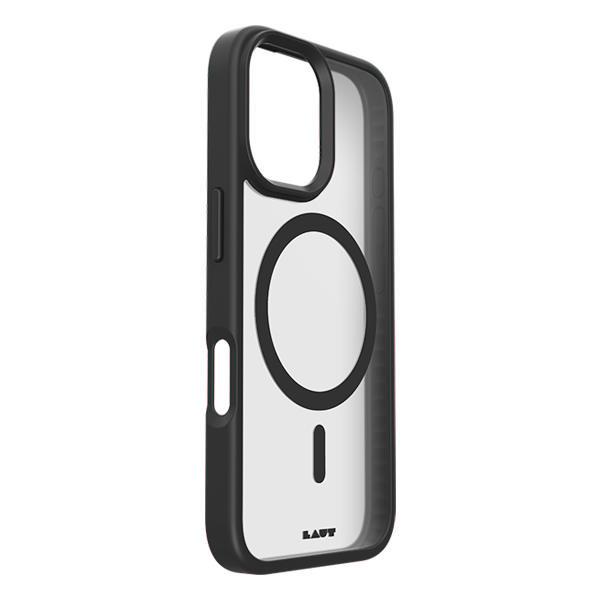 כיסוי Laut HUEX PROTECT שחור לאייפון 16 תומך MagSafe