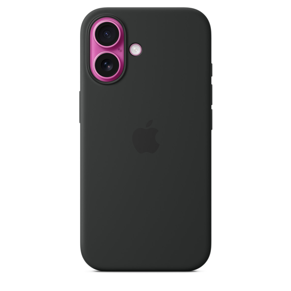 כיסוי סיליקון לאייפון 16 שחור תומך MagSafe מקורי Apple Silicone Black