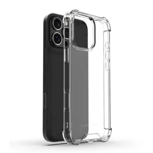 כיסוי שקוף Hard Shell לאייפון 16 פרו קשיח עם במפרים בולמי זעזועים PureGear