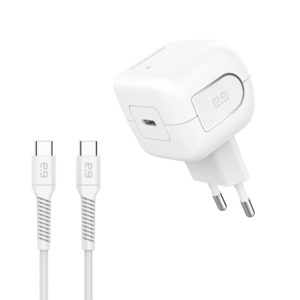 ראש מטען בהספק 45W לאייפון 16 עם כבל 1 מטר USB-C ל-USB-C מבית PureGear