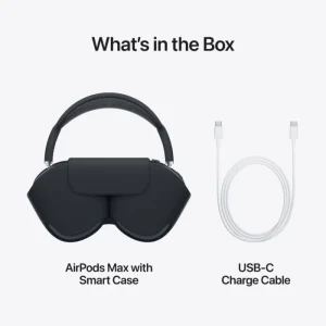 אוזניות מקוריות Airpods Max שחורות עם חיבור Usb C וסינון רעשים | Apple Airpods Max 4