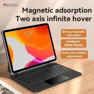 כיסוי מקלדת ועכבר לאייפד 10.9 אייר:11 פרו 2022 דיגטלית נוחה במיוחד עם צג Led מבית Yesido Kb25 6