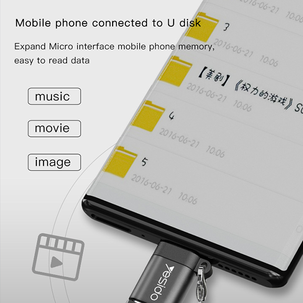 מתאם OTG מיני USB ל-Micro לחיבור מהיר ופשוט Yesido GS07