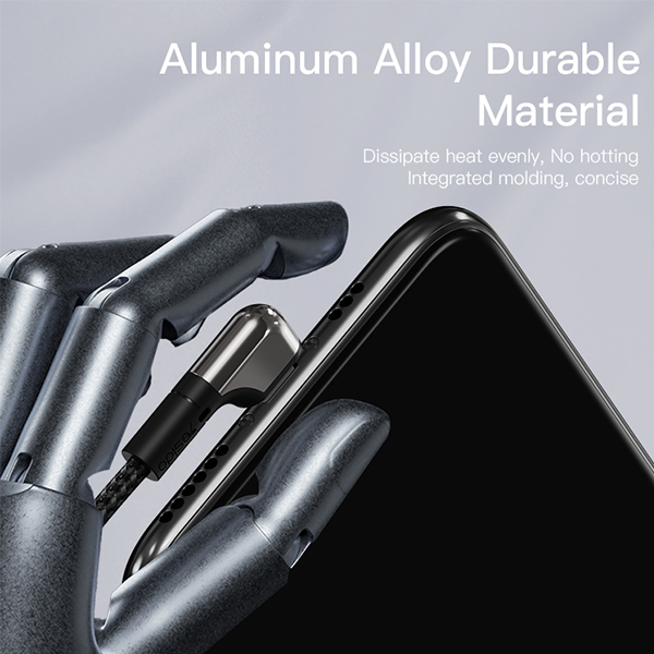 כבל טעינה 1.2 מטר Lightning בעיצוב 90 מעלות עם טעינה מהירה 12W מבית Yesido CA80