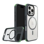 כיסוי לאייפון 16 פרו שקוף אפור ירוק Echo Wave Mini איכותי Beelan