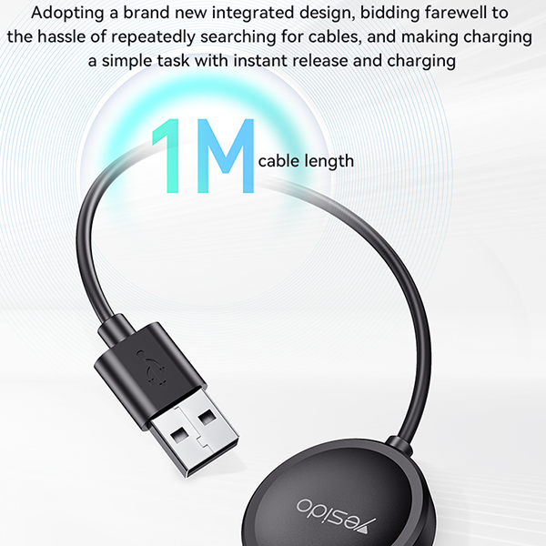 מטען מגנטי חכם לשעוני Galaxy באורך 1 מטר Yesido CA161