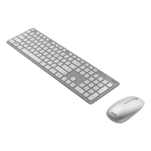 סט מקלדת ועכבר אלחוטיים לבן Asus W5000 | עיצוב דק במיוחד, שקט ונוח ביותר