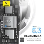 אוזניות אלחוטיות Baseus Bowie E20 בצבע לבן | ביטול רעשים וסאונד עוצמתי