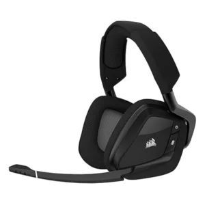 אוזניות גיימינג אלחוטיות Corsair Void Rgb Elite Wireless שחור עם שמע היקפי 7.1 ונוחות מירבית
