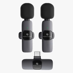 זוג מיקרופונים אלחוטיים Type-C להקלטה איכותית ופשוטה | Miracase MWMC550