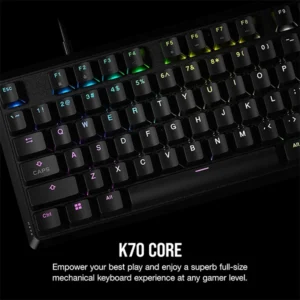 מקלדת גיימינג מכנית Corsair K70 Rgb Pro עם מתגי Cherry Mx ותאורת Rgb לכל מקש