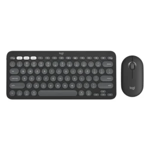 מקלדת + עכבר Logitech Pebble 2 Combo אלחוטיים ל-Mac בלבד קומפקטי שחור