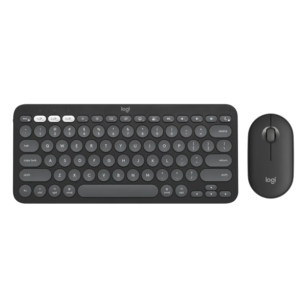 מקלדת + עכבר Logitech Pebble 2 Combo אלחוטיים ל-Mac בלבד קומפקטי שחור