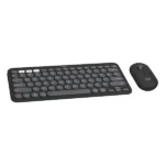 מקלדת + עכבר Logitech Pebble 2 Combo אלחוטיים ל-Mac בלבד קומפקטי שחור