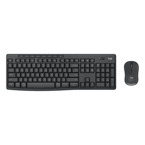 סט מקלדת ועכבר אלחוטי קומפקטי בצבע שחור | Logitech MK370