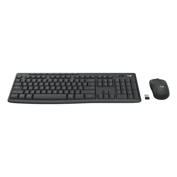 סט מקלדת ועכבר אלחוטי קומפקטי בצבע שחור | Logitech MK370