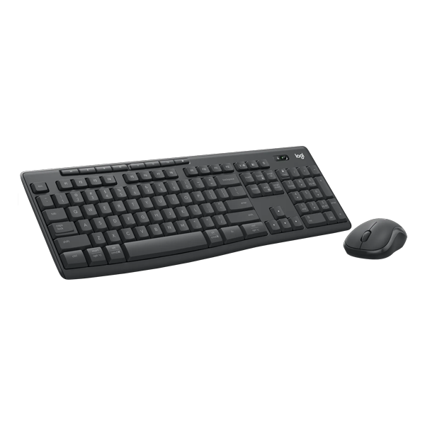 סט מקלדת ועכבר אלחוטי קומפקטי בצבע שחור | Logitech MK370