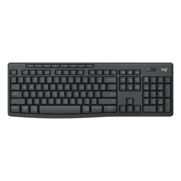 סט מקלדת ועכבר אלחוטי קומפקטי בצבע שחור | Logitech MK370