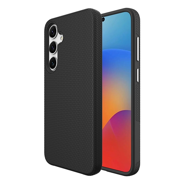 כיסוי קשיח לגלקסי A56 שחור עם מרקם מחוספס להגנה מיטבית | Grip Case Flex