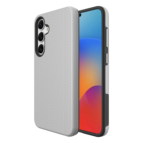 כיסוי קשיח לגלקסי A56 כסוף עם מרקם מחוספס להגנה מיטבית | Grip Case Flex