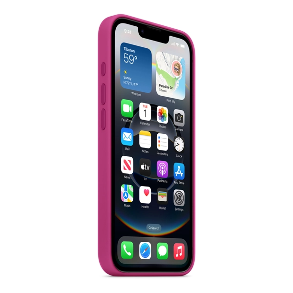 כיסוי סיליקון מקורי לאייפון 16e פוקסיה | אפל Apple Silicone Fuchsia