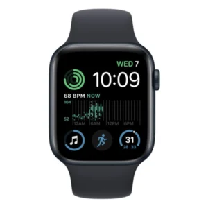 Apple Watch Series SE 2022 40mm שחור אלומיניום תומך GPS עם רצועת סיליקון שחורה Sport Band
