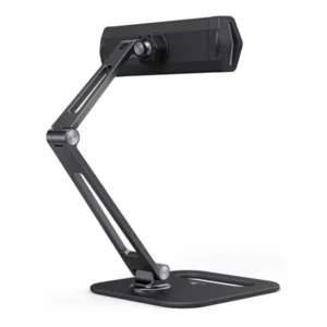 מעמד אלומיניום שחור מתכוונן לטאבלט וסמארטפון | Boneruy P51