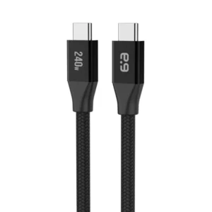 כבל טעינה Type-C שזור 240W באורך 2.4 מטר לטעינה והעברת נתונים מהירה | PureGear Extreme