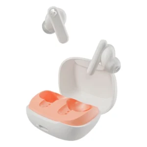 אוזניות אלחוטיות לבנות Skullcandy Smokin Buds עם איכות שמע גבוהה ועמידות למים