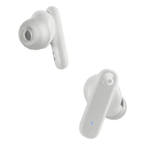 אוזניות אלחוטיות לבנות Skullcandy Smokin Buds עם איכות שמע גבוהה ועמידות למים