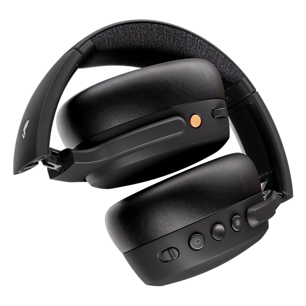 אוזניות אלחוטיות שחורות Skullcandy Crusher ANC 2 עם בס עוצמתי וביטול רעשים חכם