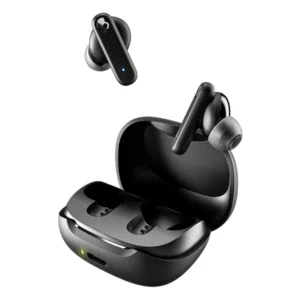 אוזניות אלחוטיות שחורות Skullcandy Smokin Buds עם איכות שמע גבוהה ועמידות למים