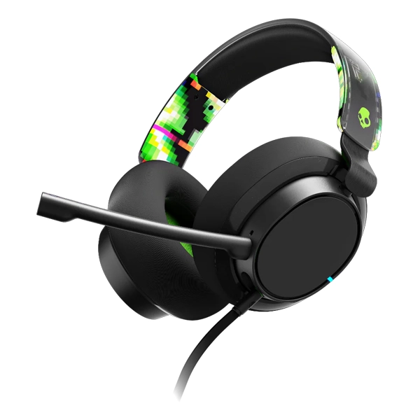 אוזניות גיימינג חוטיות שחור/ירוק Skullcandy SLYR Pro Xbox עם סאונד מדויק ומיקרופון מתקדם
