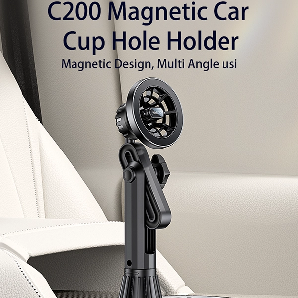 מעמד מגנטי לרכב תומך MagSafe מותאם למחזיק הכוסות Yesido C200