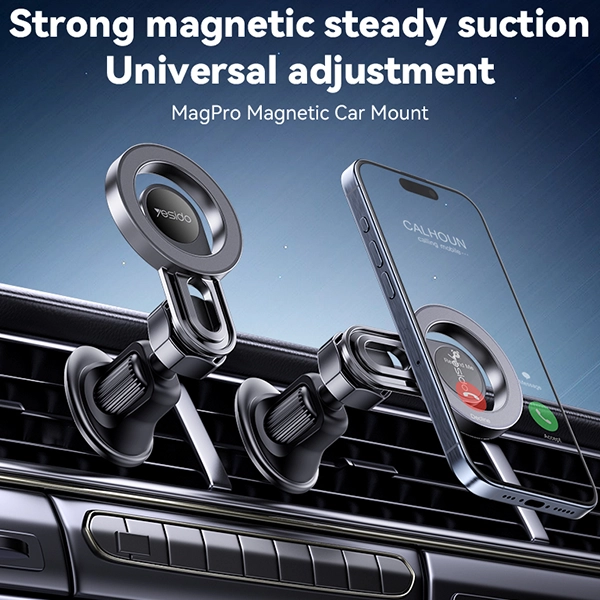 מעמד מגנטי לרכב תומך MagSafe עם סיבוב 360 מעלות ואחיזה חזקה Yesido C209