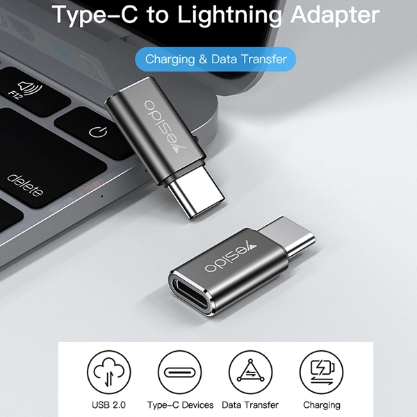 מתאם Type-C ל-Lightning טעינה והעברת נתונים מהירה Yesido GS22