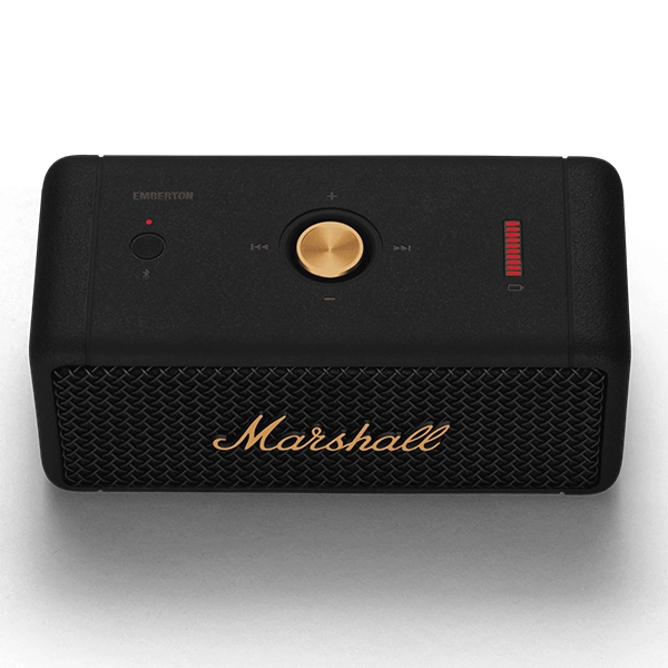 רמקול נייד Marshall Emberton II בצבע שחור | קומפקטי עם סאונד עוצמתי