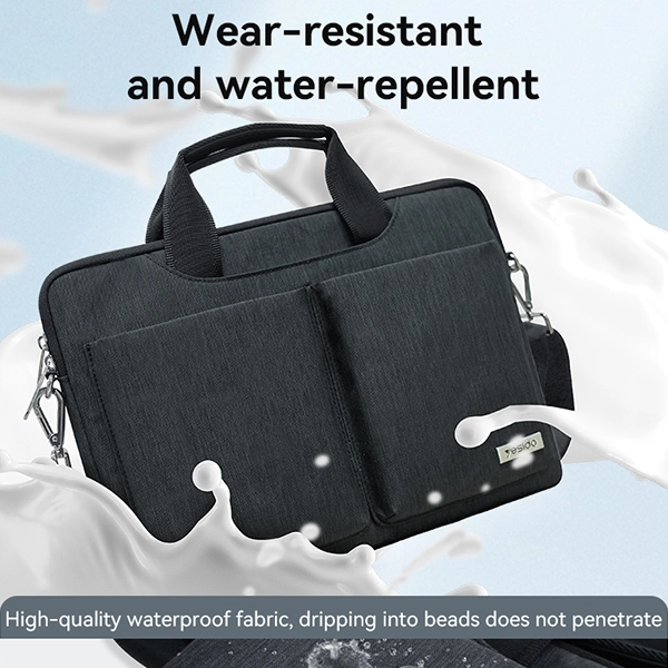 תיק לפטופ 14 אינץ׳ כחול כהה עם ידית אחיזה ורצועת כתף Yesido WB47