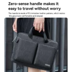 תיק לפטופ 14 אינץ׳ כחול כהה עם ידית אחיזה ורצועת כתף Yesido WB47