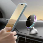 מעמד טעינה אלחוטי לרכב תומך MagSafe עם תאורת RGB עוצמתית | Miracase MMDM74