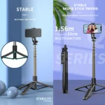 מקל סלפי מקצועי עם חצובה מתקפלת, יציב, נייד, מסתובב 360° | Q06