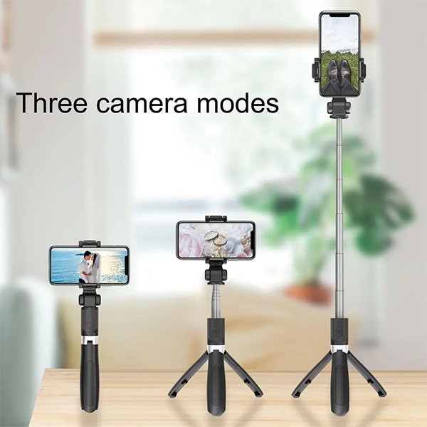 מקל סלפי מתקפל עם שלט בלוטות' וחצובה מובנית | L01s