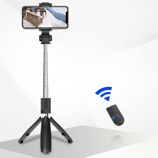 מקל סלפי מתקפל עם שלט בלוטות' וחצובה מובנית | L01s