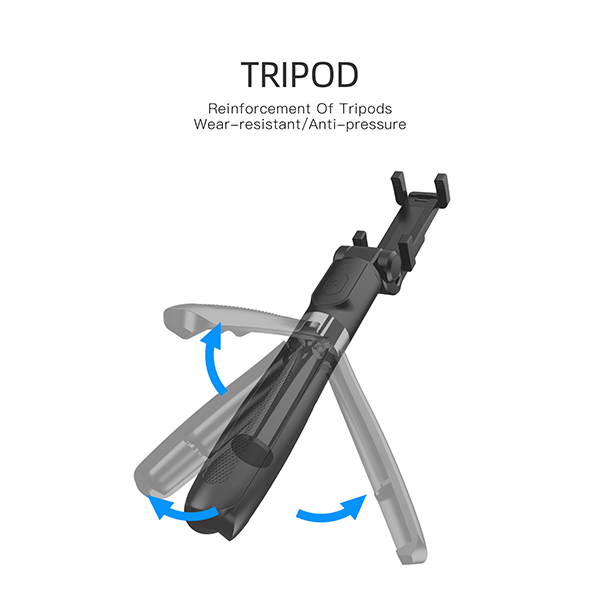 מקל סלפי מתקפל עם שלט בלוטות' וחצובה מובנית | L01s